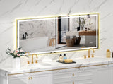 72x36" Gold Eco-Friendly Silver Mirror Dual LED Light Strips Front and Back LightingUnable to ship 78577740