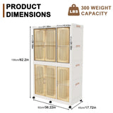 Portable Wardrobe Closet Storage Organizer for Clothes,Clothes Dresser,6 Magnetic Doors-6 Cubes & 2 W2699P327123