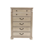 ZUN Antique Silver 1pc Chest Of Drawers Storage Bedroom Furniture Traditional Classic Style Chest B011P238882