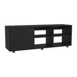 Adel 51" Wide Tv Stand with One Door Cabinet , Four Open Shelves, Cable Management, Living, Tv B070P254801