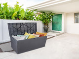 120gal 460L Outdoor Garden Plastic Storage Deck Box Chest Tools Cushions Toys Lockable Seat 41782722
