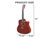 KMA104 41 Inch Dreadnought Cutaway Acoustic Electric Guitar, Basswood Body, Built-in EQ 30909792