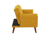 New Design Linen Sofa Furniture Adjustable Backrest Easily Assembled Recliners-yellow 43375163