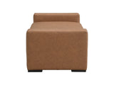 Stylish and Durable Brown Faux Leather Ottoman N769P426918D