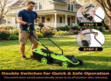 12Amp Corded Push Lawn Mower, 14 Inch Cutting Width Electric WalkBehind Mower with 5Position 94731055