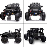 ZUN Large Wheels 2 Seater Kids Electric Car Powerful Electric Ride On Truck w/Remote Control, 2 Speeds, 46883594