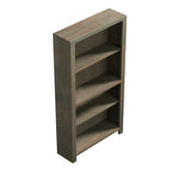 60 inch high 4-shelf Bookcase, No Assembly Required, Barnwood Finish GL-B108131552