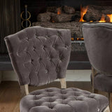 ZUN KD TUFTED CHAIR 61624.00GRYRUB