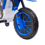 ZUN 12V Kids Ride on Toy Motorcycle, Electric Motor Toy Bike with Training Wheels for Kids 3-6, Blue W2181P156752