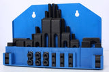 58Pc T-Slot Clamping Kit Mill Machinist Set With T-slot cleaner and Tightening Wrench W465P215021