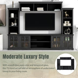 ZUN Minimalism Entertainment Wall Unit with Bridge, Modern TV Console Table for TVs Up 65082746