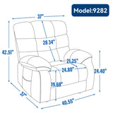 ZUN Lift Recliner Chair Heat Massage Dual Motor Infinite Position Up to 350 LBS Large Electric Power W1803P151609