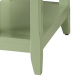 ZUN Light Green Accent Table with Bottom Shelf B062P185682