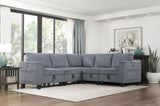 Modern Living Room Furniture Dark Gray Corner Seat with Storage Corduroy Fabric Upholstery 1pc B011P206265