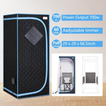 ZUN Portable Full Size Black Infrared Sauna tent–Personal Home Spa, with Infrared Panels, Heating Foot 01790038