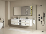96" Wall Hung Bathroom Vanity Cabinet Fits Double Sinks, Cabinet Only W2287P265098