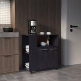 Eldon Two-Door Kitchen Base Cabinet Cart with four Shelves, Side Shelves, Cabinet, Kitchen Storage B070P286443