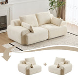 Modern Memory Foam Compressed Sofa,2 Seater Large Sectional Couches for Living Room,Pet-Friendly 97171956