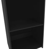 ZUN Anthem Bookcase in Melamine with Three Shelves, Black B128P244988