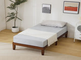 Twin Basic Bed Frame Pine Wood Painted Surface Bed Single Bed 74.41*37.99*12in Coffee 47910784