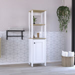 ZUN St. Clair Linen Cabinet, Two Interior Shelves, Two Open Shelves, Single Door B200P188851