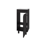 FM FURNITURE Quartzsite Bathroom Vanity with Integrated Sink and Faucet, Wengue B128P293882