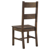 Rustic Golden Brown Ladder Back Dining Chairs B062P145492