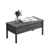 ZUN MDF Lift-Top Coffee Table with Storage For Living Room,Dark Grey Oak W848134663