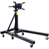 ZUN Folding Engine Stand 2000 LBS Capacity Motor Hoist 360 Degree Adjustable Mounting Head Dolly Mover 99540283