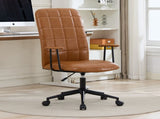 Antique brown PU leather color office chair, with armrest, high backrest, soft foam seating, 360 W3149P375077