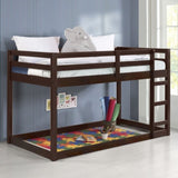 Espresso Twin Loft Bed with Ladder B062P181274