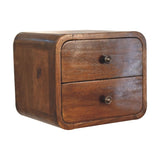 Artisan Furniture Solid Wood Floating Mini Chestnut nightstand B182P280789