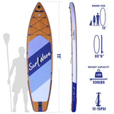 ZUN Inflatable Stand Up Paddle Board 11'x34"x6" With Accessories W1440P190998