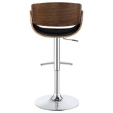 Black and Chrome Adjustable Bar Stool B062P153497