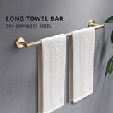 4-Pieces Brushed Nickel Gold Bathroom Accessories Set, Stainless Steel Bathroom Hardware Set, Bath W1932P156242