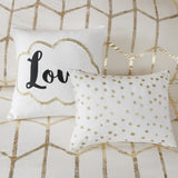 King/Cal King Metallic Printed Duvet Cover Set B03596043