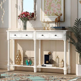 ZUN TREXM Console Table Sofa Table Easy Assembly with Two Storage Drawers and Bottom Shelf for Living WF191266AAK