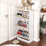 ZUN Shoe cabinet, with 3 upside down drawers, modern design, slender hidden shoe cabinet, can be placed W679P154754