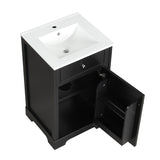 20" Bathroom Vanity with Sink, Bathroom Cabinet with Soft Closing Door, Storage Rack and Adjustable N725P218017B