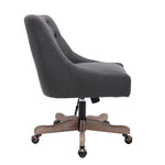 ZUN COOLMORE Office Chair Adjustable Height Swivel Chair with Wheels Linen Fabric Upholstered Computer W39532758