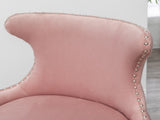 Lindale Contemporary Velvet Upholstered Nailhead Trim Accent Chair, Pink T2574P164506