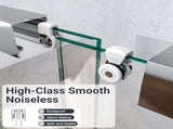 (NEW) 56"-60"W*72" H Semi-Frameless Double Sliding Shower Door, Bypass Shower Door, 1/4" (6mm) Thick W2813P388006
