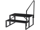 2 Step Ladder with Handrail, Swimming Pool Ladder Above Ground, 660 lb Load Capacity RV Steps with 42354588