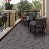 Wood Plastic Composite Deck Tiles Set of 20, Sustainable FSC Composite Decking Resist Rust, Water, W2882P204161