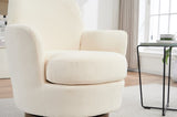 Polyester Swivel Barrel Chair, Swivel Accent Chairs Armchair for Living Room, Reading Chairs for W1361P149653