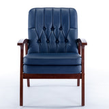 ZUN Mid Century Single Armchair Sofa Accent Chair Retro Modern Solid Wood Armrest Accent Chair, Fabric W117082330