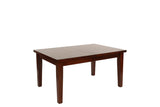 Dining Table Rectangle Table w Leaf 1pc Table Only Rubber wood Antique Walnut Wood Finish B011P207136
