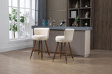 ZUN COOLMORE Counter Height Bar Stools Set 2 for Kitchen Counter Solid Wood Legs with a fixed height W153968291