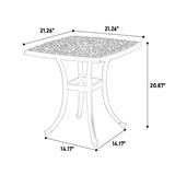 Bistro Set 3 Piece Rustproof Cast Aluminum Patio Furniture Sets 2 Chairs and 1 Round Table Outdoor, W640P251293