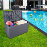 ZUN 120gal 460L Outdoor Garden Plastic Storage Deck Box Chest Tools Cushions Toys Lockable Seat 41782722